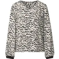 STREET ONE Langarmbluse V-neck blouse w tape detail
