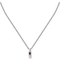 MASERATI Edelstahlkette Maserati Herren-Kette Edelstahl Saphir