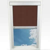 Dachfensterrollo Verdunkelung, Liedeco, verdunkelnd, mit Bohren, in Führungsschienen, verschraubt