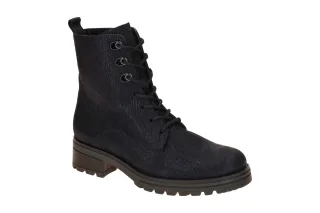 Gabor 72.786 Ocean Blau Damen Stiefeletten Lace up Boots Blockabsatz