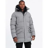 OMBRE Winterjacke Lange Outdoo Jacke für Herren
