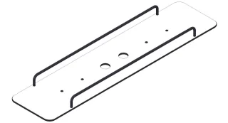 Giese Flatbord schwarz matt mit Schichtstoff (HPL) in weiss, 36001-14 36001-14