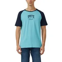s.Oliver Kurzarmshirt im Collage-Stil und mit Print