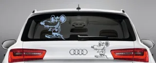 witzige und lustige Autoaufkleber "Maus"