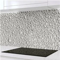 Rodnik Küchenrückwand Regentropfen, monolithische ABS-Platte mit Direktdruck, formstabil und langlebig