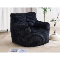 DEKKETO Sitzsack Erwachsenen XXL Sitzsack mit Füllung & Memory-Schaum (1 St), ergonomischer Lesesessel aus Cordstoff, 100×94×70 cm