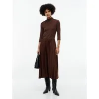 Tommy Hilfiger Midikleid SLIM 5X2 RIB MIX MIDI DRS Kunstfaser, slim fit, figurbetont, in gerippter Struktur
