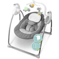 HEIMWERT Babyschaukel Babywippe mit Sound elektrisch Fernbedienung Baby Schaukel, Easyfold für einfachen Transport, schnell beruhigt
