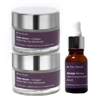 Schlangengift + Collagen Faltenf¸ller Tagesfeuchtigkeitspflege 50ml + Schlangengift + Collagen Faltenf¸ller Nachtfeuchtigkeitspflege 50ml + Wrinkle Renew Ultra Concentrated Serum 15ml