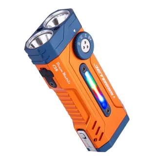JETBeam E28 5 Light Multi Purpose EDC Flashlight Dual White Lights+RGB Side Light 7000mAh IPX8 Waterproof Type-C Recharg
