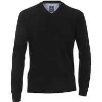 Redmond V-Ausschnitt-Pullover REDMOND Casual Herren Pullover Langarm V-Neck Comfort Schwarz