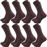 GAWILO Socken für Herren aus 100% Baumwolle - Ohne drückende Naht - mit Komfortbund (8 Paar) in schwarz, grau, blau, weiß & natur - mit handgekettelter Zehenspitze