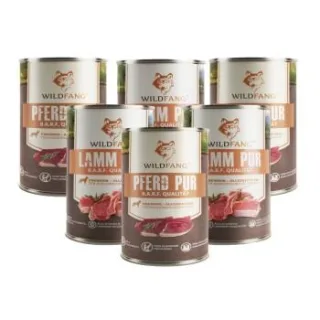 Wildfang Nassfutter Mix 6 x 400g - BARF Qualität