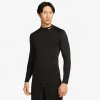 Nike Trainingsshirt M NP DF TIGHT LS MOCK schmal geschnitten, atmungsaktiv, schnell trocknend