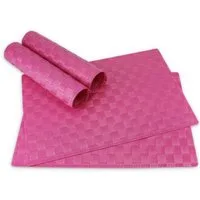 matches21 HOME & HOBBY Platzset Tischsets MODERN 4er Set Pink als Tischuntersetzer, (4-St), Abwaschbare Platzsets als Tischunterlagen für Ess-Tisch Tisch-Deko