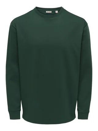 ONLY&SONS - ONSCASPIAN AIRLFEX RLX LS TEE NOOS Pine Grove - Gr. - M