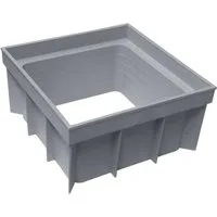 Marley Deutschland GmbH Erdschacht Kunststoff Aufsatz für Einlaufschacht Nennmaß: 200x200mm, 20x20x10 cm, 1-St., laugen- und säurebeständig, kürzbar und frostsicher