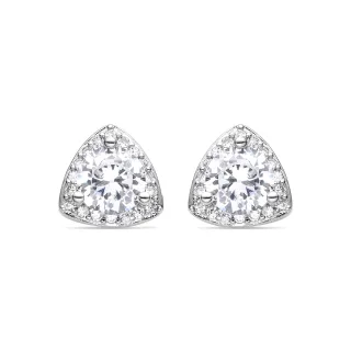 Luxenter rhodinierter Brillant-Zirkonia-Ohrring - Imli