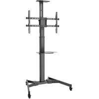 TV Präsentationswagen DA-90370 mit Ablage, Halterung schwarz, für Bildschirme bis 70" / 178cm