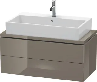 Duravit L-Cube Konsolenwaschtischunterbau wandhängend Flanell Grau Hochglanz 920x477x400 mm - LC5808 LC580808989