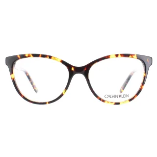 Calvin Klein Cat Eye Womens Braun Bernstein Schildkröte Brille