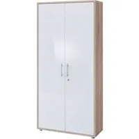 BMG Möbel Aktenschrank Office Edition abschließbar, 5 Ordnerhöhen, Platz für über 45 DIN A4 Ordner