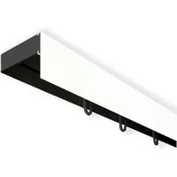 SN DECO GROUP Gardinenschiene Vorhangschiene SH (1) mit Blende 5 cm, 1-läufig, Fixmaß, mit Bohren, verschraubt, Kunststoff