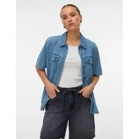 Vero Moda Jeansbluse VMSIGGA SS CLR DENIM SHIRT Baumwollmischung, regular fit