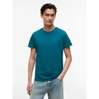 Tommy Jeans T-Shirt TJM ESSENTIAL SOLID mit Rundhalsausschnitt und dezenter Logo-Flag