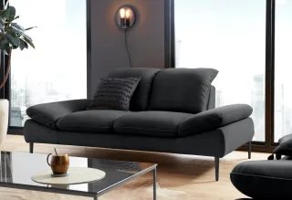 W.SCHILLIG 2,5-Sitzer "enjoy&MORE" Sitztiefenverstellung, Füße schwarz pulverbeschichtet, Breite 232 cm