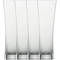 SCHOTT-ZWIESEL Geschirr-Set Weizenbierglas klein 4er-Set Beer Basic mit Moussierpunkt klar, Tritan-Kristallglas