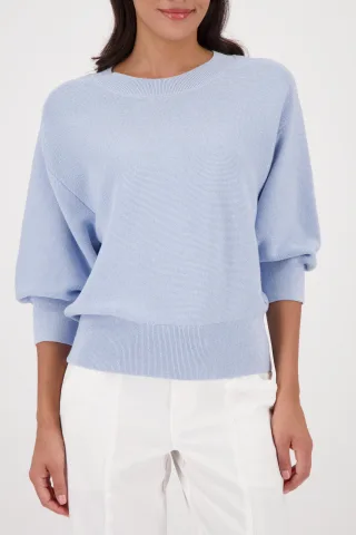 monari - Strickpullover mit Lurex light sky - Gr. - 40