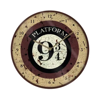 Harry Potter - Wanduhr, Bahnsteig 9 3/4 (Cremefarbe/Braun)