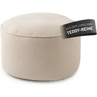 Lumaland Pouf Sitzsack Pouf Teddy 50L, Indoor-Bezug - weich waschbar - perfekt fürs moderne Zuhause