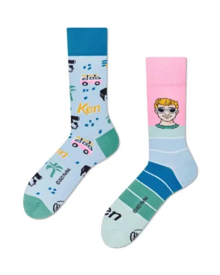 many mornings - Socken - Ken pink/blau - Gr. - 46