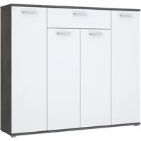 FORTE Kommode Kombikommode, Stauraum, Einlegeböden verstellbar, B/H/T ca.140/120/34 cm, viel Stauraum, PEFC zertifiziert