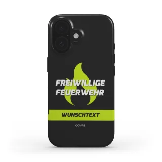 Handyhülle COVRZ | Freiwillige Feuerwehr | Tough Case | Schwarz | Personalisierbar | MagSafe®-fähig | iPhone 16 15 14 13 Plus Pro Max, uvm. Nein iPhone 16 Ohne