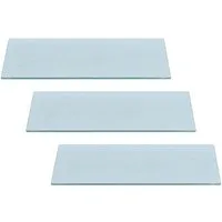Basera® Schneidebrett Glasschneideplatte 3er aus Sicherheitsglas mit Silikonfüßen, ESG-Sicherheitsglas, (3-St), transparent, 30 x 20 cm