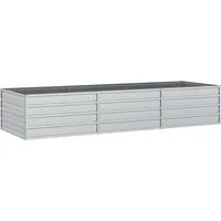 vidaXL Hochbeet Garten-Hochbeet 240x80x45 cm Verzinkter Stahl Silber (1 St)