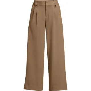 Leichte fließende 7/8-Bundfaltenhose, Damen,  Beige, by Lands' End