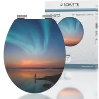 Schütte WC-Sitz POLAR LIGHTS, bruchsicher und kratzfest, Absenkautomatik, Standardmaß