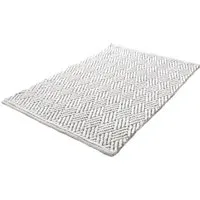 Kleine Wolke Badematte Switch, Badvorleger, Badezimmer Teppich, Höhe 5 mm, beidseitig nutzbar, fußbodenheizungsgeeignet, Baumwolle, Polyester, rechteckig, Badteppich, handgefertigt, Wendedesign, geometrisches Muster