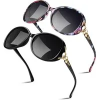 LuxusKollektion Retrosonnenbrille Sonnenbrille Damen Blumen Farbverlaufs Grau & Schwarz Grau