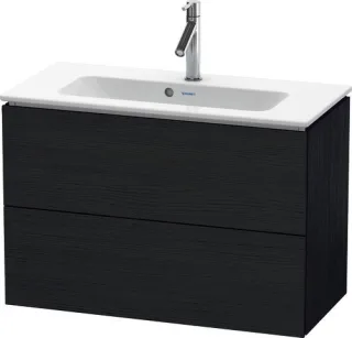 Duravit L-Cube Waschtischunterbau wandhängend Eiche Schwarz Matt 820x391x550 mm - LC625701616 LC625701616