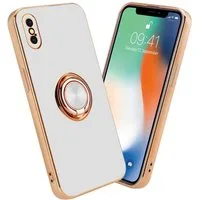 Cadorabo Handyhülle für iPhone XS MAX Hülle Apple iPhone XS MAX, Schutzhülle - TPU Silikon Hülle - mit Kameraschutz und Ring