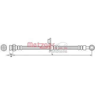 Metzger Bremsschlauch vorne Smart Forfour