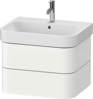 Duravit Happy D.2 Plus Waschtischunterbau wandhängend Weiß Seidenmatt 625x490x415 mm - HP43860363600 HP4386036360000