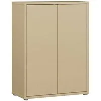 FORTE Schuhschrank Alice Springs, Schuhschrank, Platz für 15 Paar Schuhe, 2 Türen (B/H/T 74,5/99,1/34,9 cm) Stauraumschrank, Mehrzweckschrank, grifflose Front, Push to open