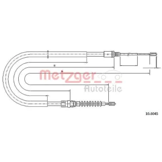 Metzger Handbremsseil hinten Peugeot 308