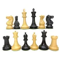 ROOGU Spiel Old Staunton 3.5" Buchsbaum Holz Schachfiguren Set Handmade Indien